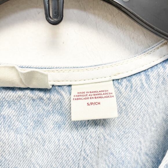 Levi's Women's Vianna Denim Button Front Vest Dress Light Wash Size Small - Picture 5 of 6